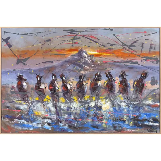 Vahşi Yansıma Yağlı Boya Tablosu