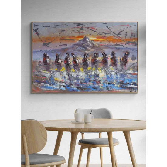 Vahşi Yansıma Yağlı Boya Tablosu