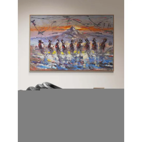 Vahşi Yansıma Yağlı Boya Tablosu