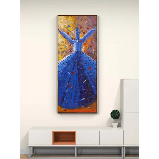 Bir Semazenin Aşkı Yağlı Boya Tablosu