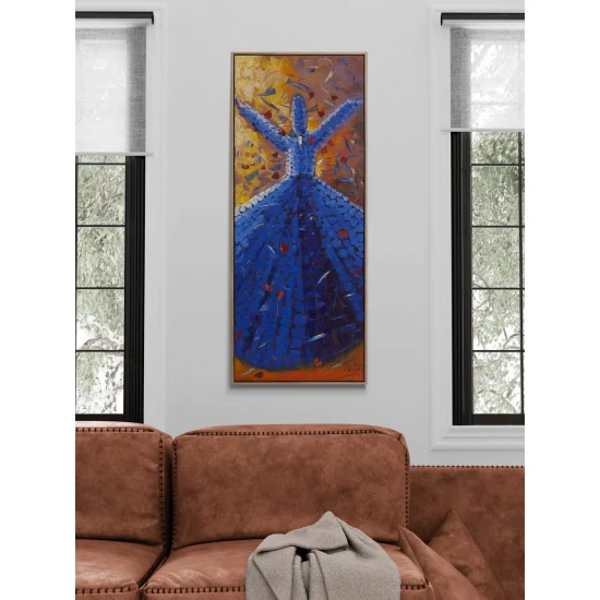 Bir Semazenin Aşkı Yağlı Boya Tablosu