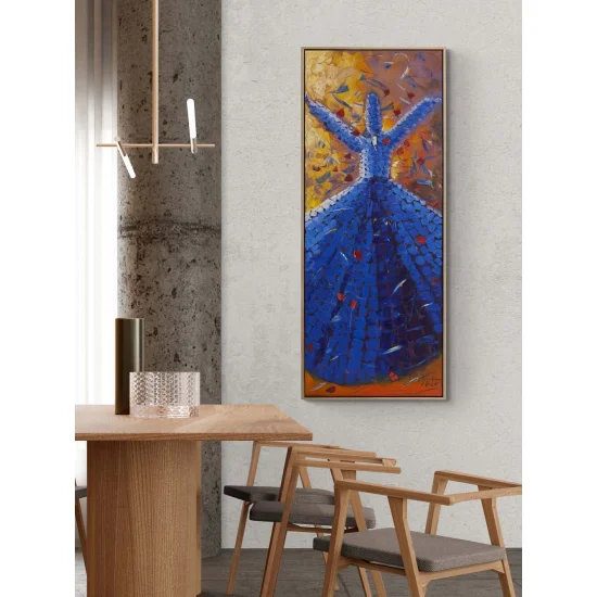 Bir Semazenin Aşkı Yağlı Boya Tablosu