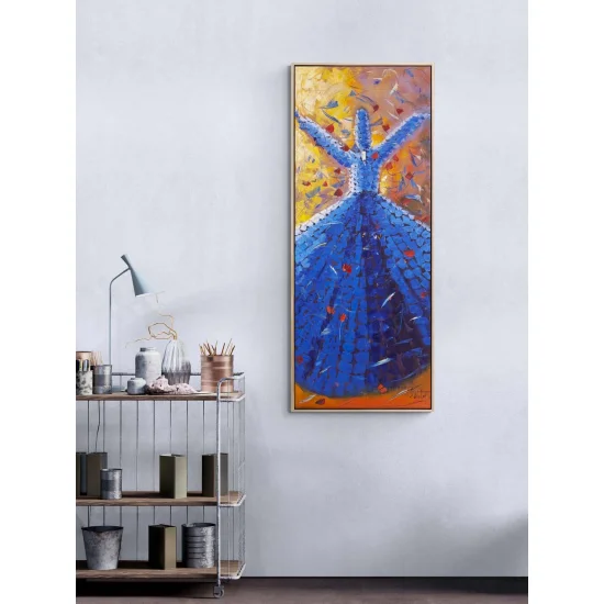 Bir Semazenin Aşkı Yağlı Boya Tablosu