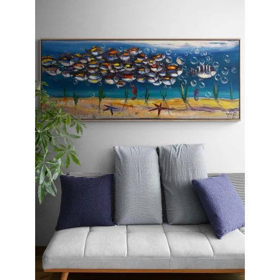 Suyun Altında Bir Yolculuk Yağlı Boya Tablosu