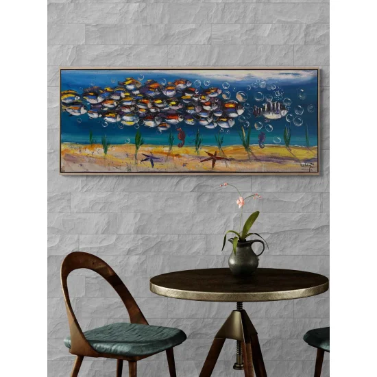 Suyun Altında Bir Yolculuk Yağlı Boya Tablosu