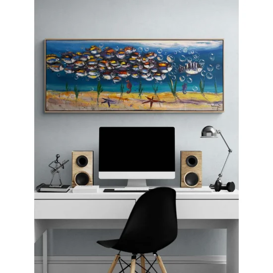 Suyun Altında Bir Yolculuk Yağlı Boya Tablosu