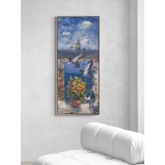 Galata’nın Kanatları Yağlı Boya Tablosu