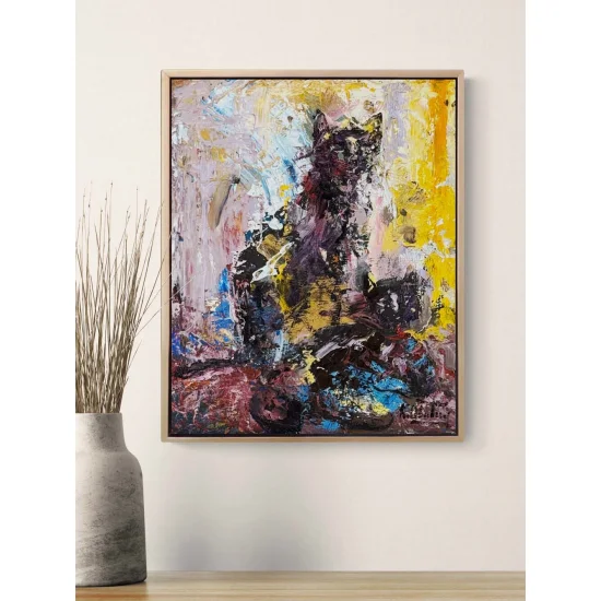 Kara Kedi Yağlı Boya Tablosu