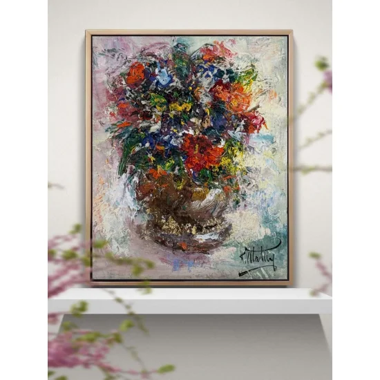 Umudun Çiçekleri Yağlı Boya Tablosu