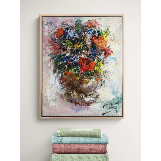 Umudun Çiçekleri Yağlı Boya Tablosu