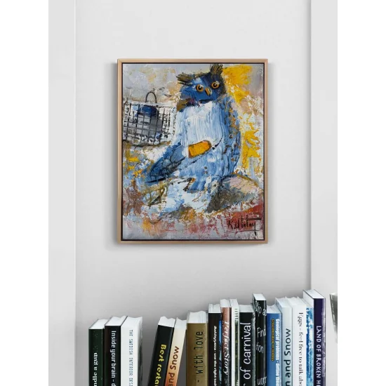 Baykuşun Sessizliği Yağlı Boya Tablosu