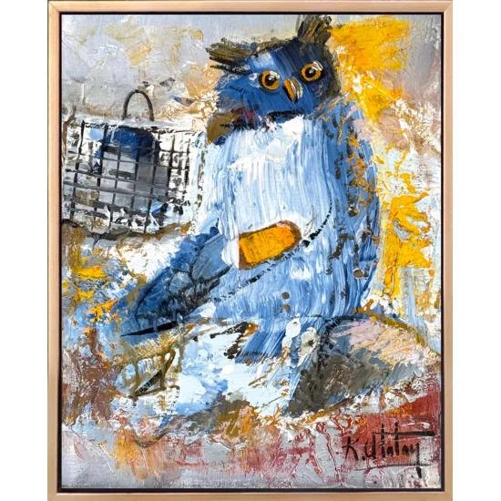 Baykuşun Sessizliği Yağlı Boya Tablosu