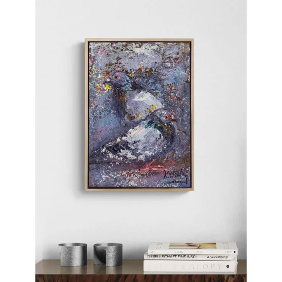 Güvercinlerin Gölgesinde Yağlı Boya Tablosu