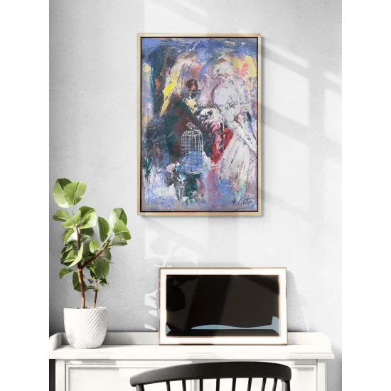 Kafesteki Sessizlik Yağlı Boya Tablosu