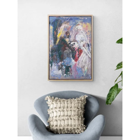 Kafesteki Sessizlik Yağlı Boya Tablosu