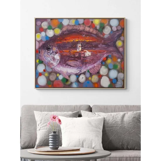 Denizin Gözünde İstanbul Yağlı Boya Tablosu