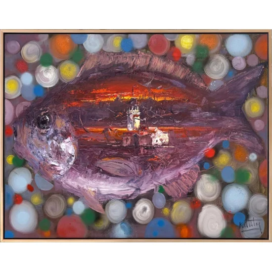 Denizin Gözünde İstanbul Yağlı Boya Tablosu