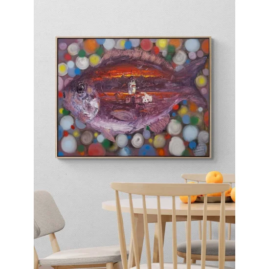 Denizin Gözünde İstanbul Yağlı Boya Tablosu