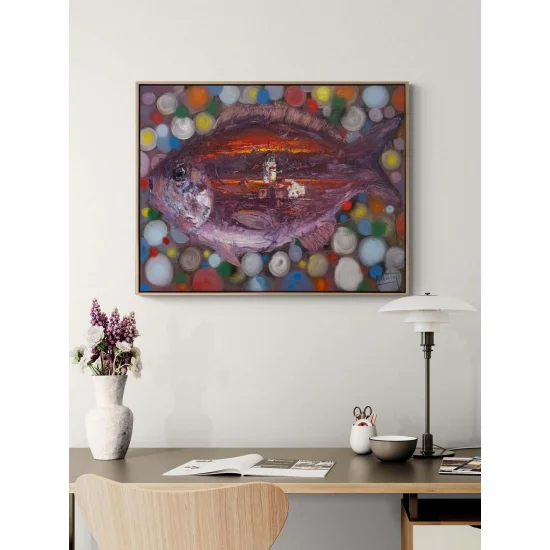 Denizin Gözünde İstanbul Yağlı Boya Tablosu