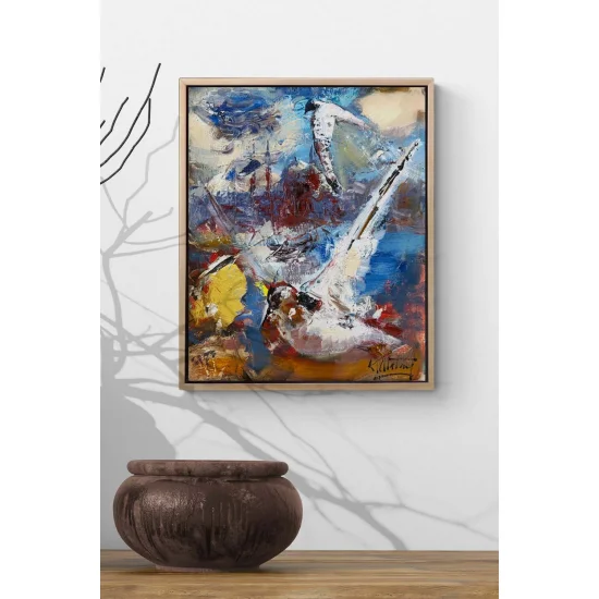 Özgürlüğe Dokunuş Yağlı Boya Tablosu