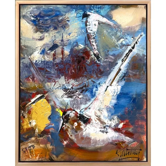 Özgürlüğe Dokunuş Yağlı Boya Tablosu