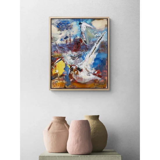 Özgürlüğe Dokunuş Yağlı Boya Tablosu