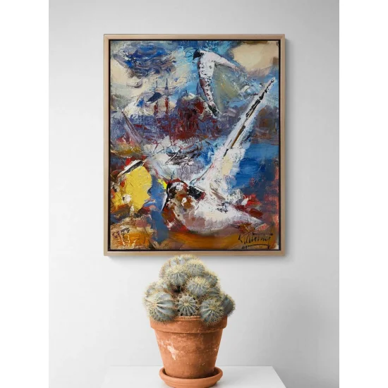 Özgürlüğe Dokunuş Yağlı Boya Tablosu