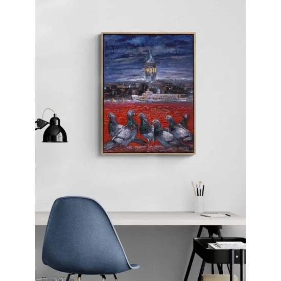 Galata’nın Yankısı Yağlı Boya Tablosu