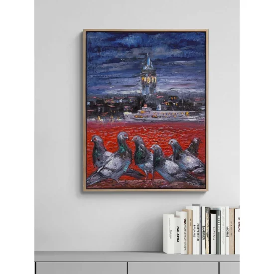 Galata’nın Yankısı Yağlı Boya Tablosu