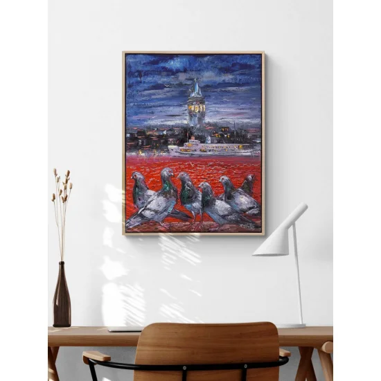 Galata’nın Yankısı Yağlı Boya Tablosu