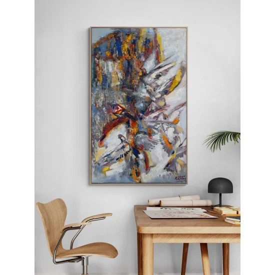 Kuşların Düşü Yağlı Boya Tablosu