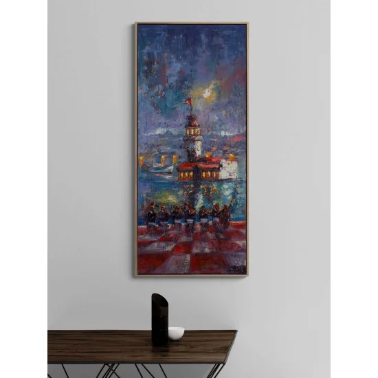 Kız Kulesinde Oyun Yağlı Boya Tablosu