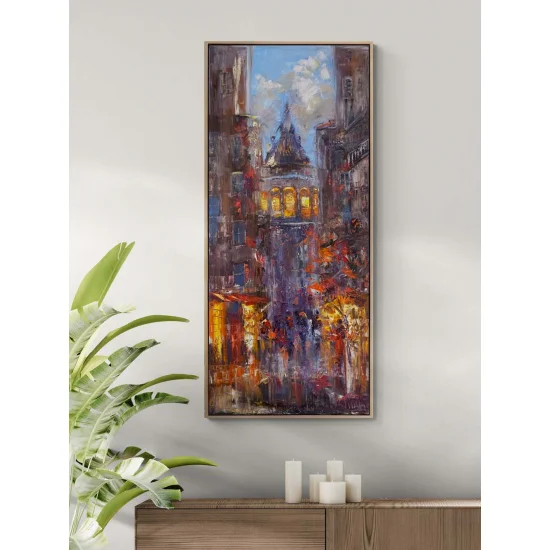 Şehrin Gürültüsü Yağlı Boya Tablosu