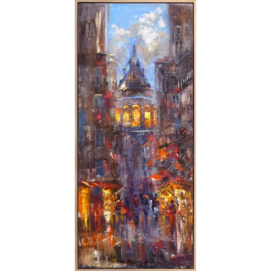 Şehrin Gürültüsü Yağlı Boya Tablosu