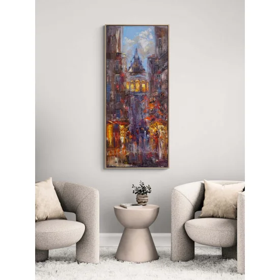 Şehrin Gürültüsü Yağlı Boya Tablosu