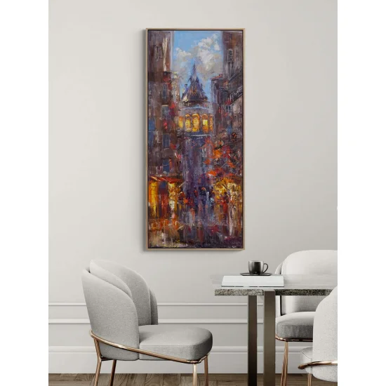Şehrin Gürültüsü Yağlı Boya Tablosu