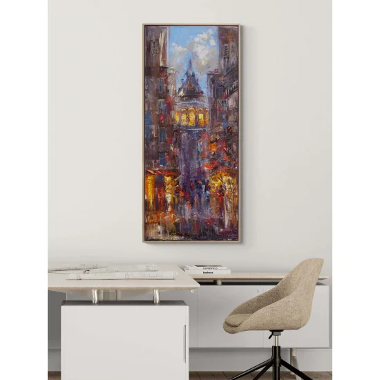 Şehrin Gürültüsü Yağlı Boya Tablosu