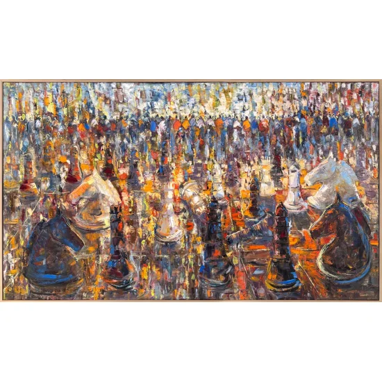 Play Amid the Crowds Oil Painting