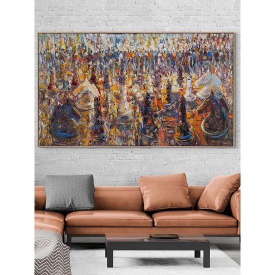 Play Amid the Crowds Oil Painting