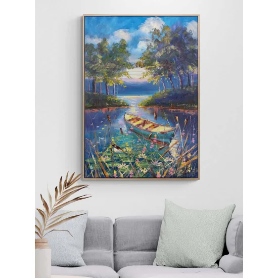 Suyun Üzerinde Zaman Yağlı Boya Tablosu