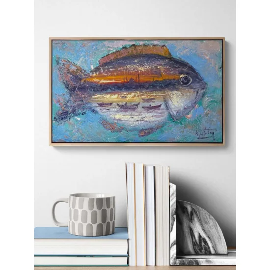 Suların Altındaki İstanbul Yağlı Boya Tablosu