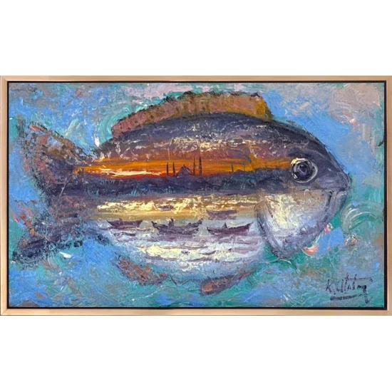 Suların Altındaki İstanbul Yağlı Boya Tablosu