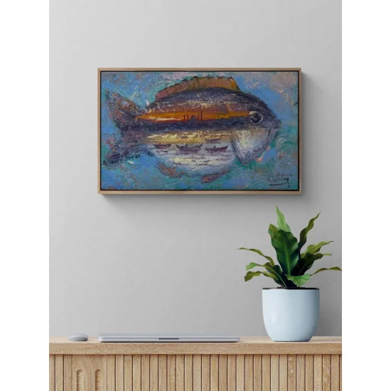 Suların Altındaki İstanbul Yağlı Boya Tablosu