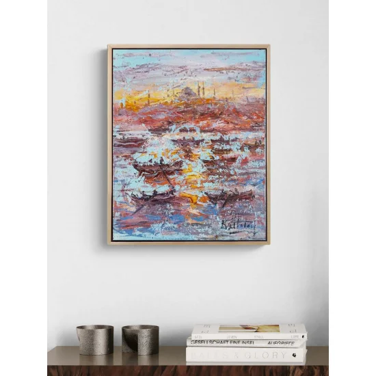 Boğazda Bir Nefes Yağlı Boya Tablosu