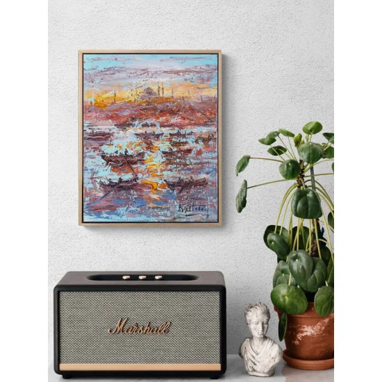 Boğazda Bir Nefes Yağlı Boya Tablosu