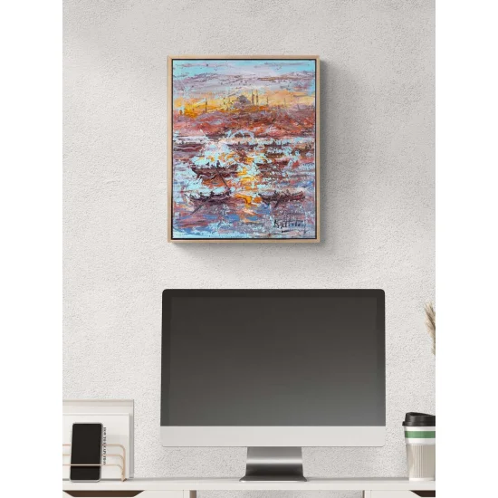 Boğazda Bir Nefes Yağlı Boya Tablosu