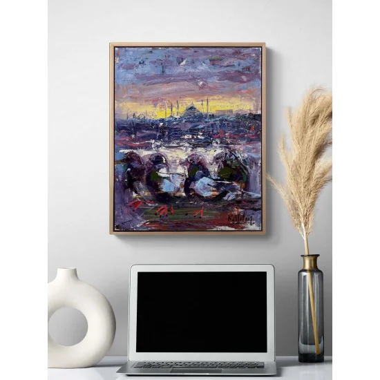 İstanbul’un Kanatları Yağlı Boya Tablosu