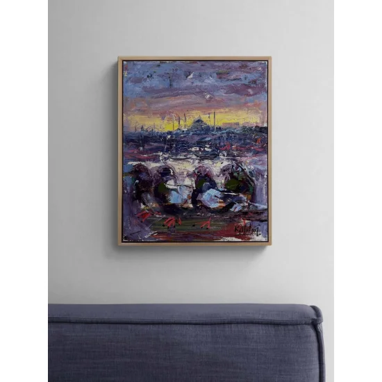 İstanbul’un Kanatları Yağlı Boya Tablosu