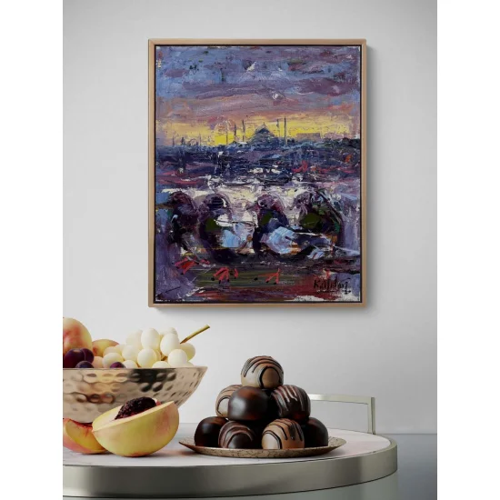 İstanbul’un Kanatları Yağlı Boya Tablosu