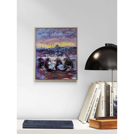 İstanbul’un Kanatları Yağlı Boya Tablosu